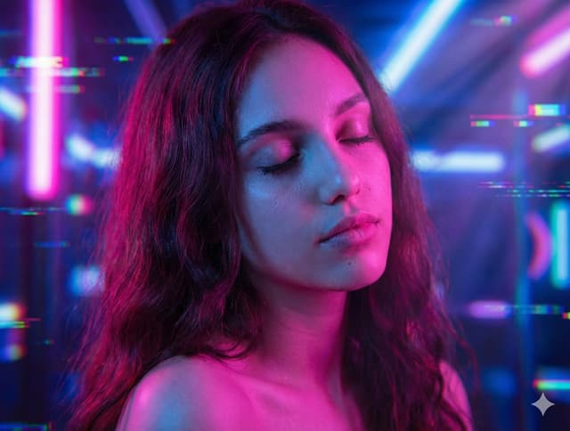 Social Media Post - Seductive Cyberpunk Beauty Portrait Prompt — output