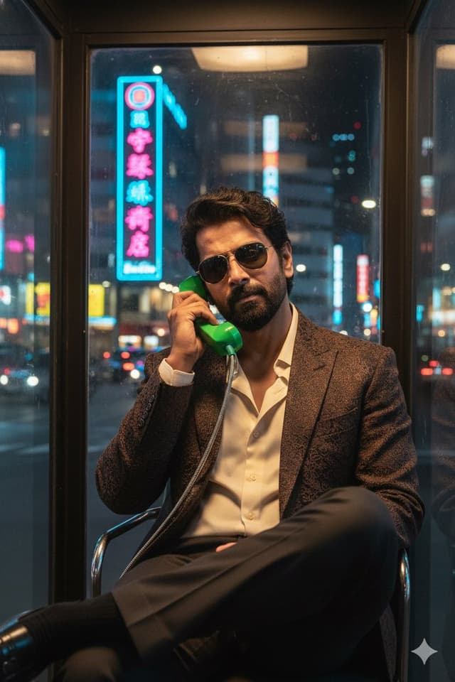 Neon City Phone Booth Portrait — output