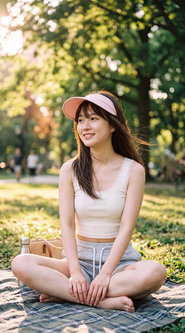 Profile / Avatar - Sunlit Park Picnic Portrait — output
