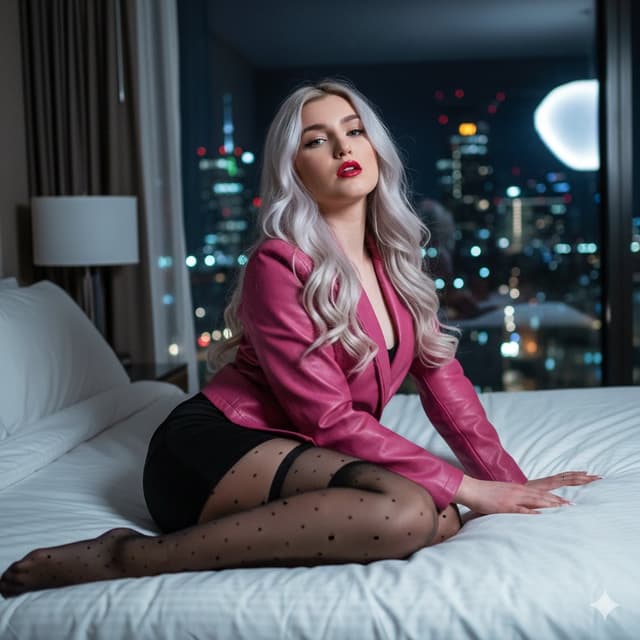 Seductive Night Portrait with City Skyline — output