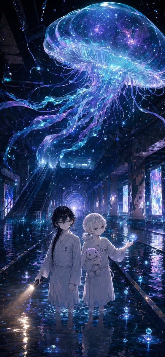 Comic / Storyboard - Cosmic Jellyfish Subway Children — output