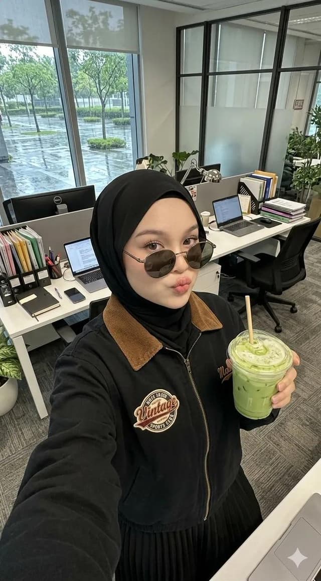 Profile / Avatar - Modern Office Hijab Selfie — output
