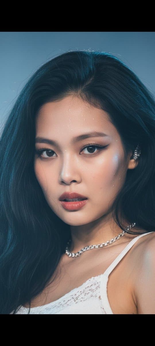 YouTube Thumbnail - K-pop Star Jennie Kim Stage Performance Portrait — output
