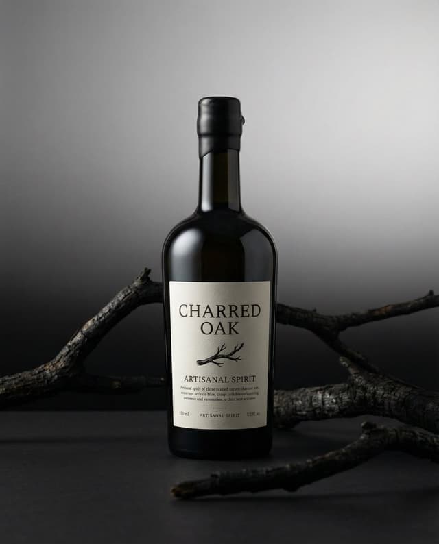E-commerce Main Image - Product hero shot with charred black branches framing — output