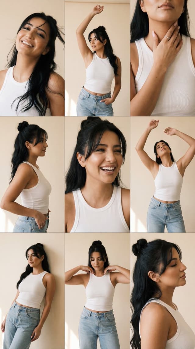 Fujifilm Editorial Portrait Grid with Strict Identity Lock — output