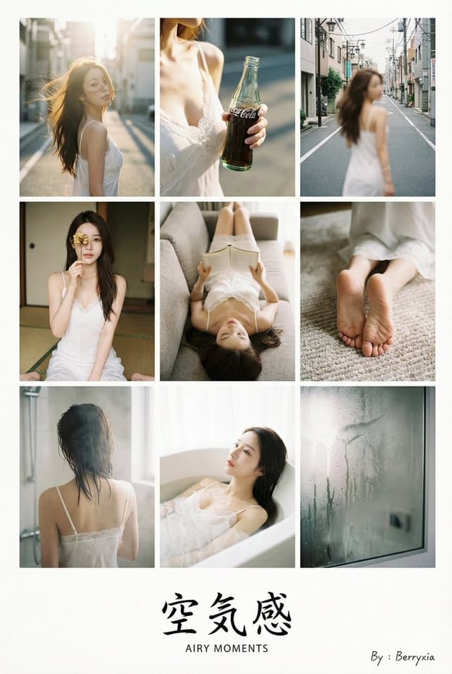 9-grid Japanese photobook layout prompt for Nano Banana Pro — output