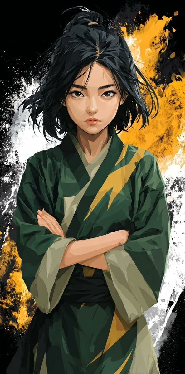 Comic / Storyboard - Stylized Martial Arts Anime Girl — output