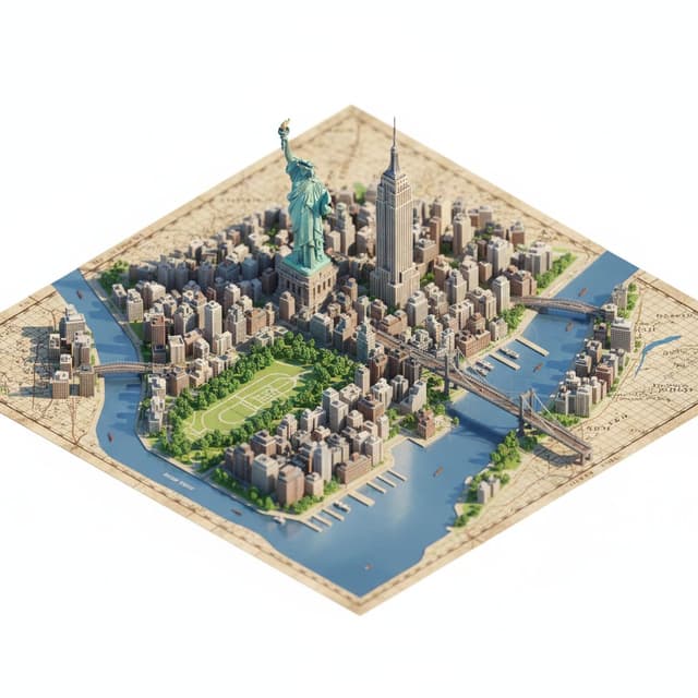 Infographic / Edu Visual - Photorealistic Diorama Isometric Map Prompt — output