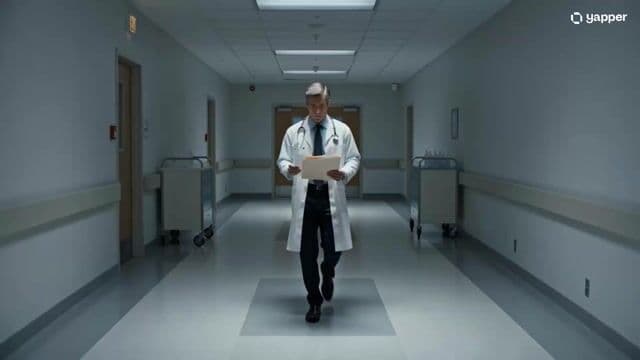 Cinematic sci-fi hospital video scene — cover