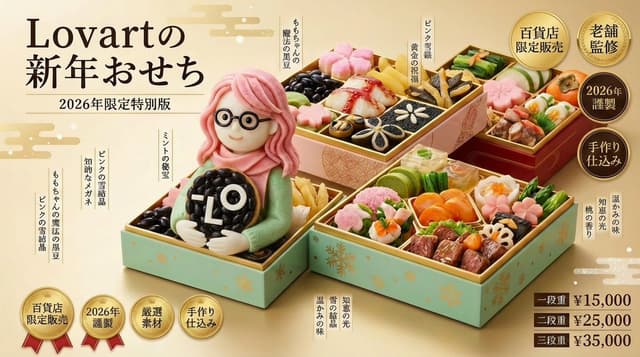 New Year's Osechi Dish Advertisement Key Visual Generation Prompt — output