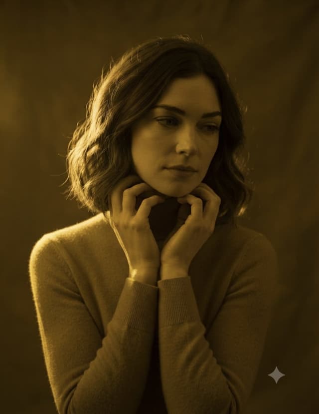 Profile / Avatar - Monochromatic Golden Sepia Portrait — output