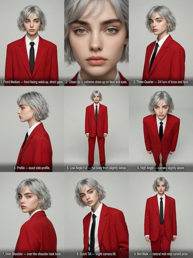 Profile / Avatar - Editorial Angle Reference Sheet Grid — output
