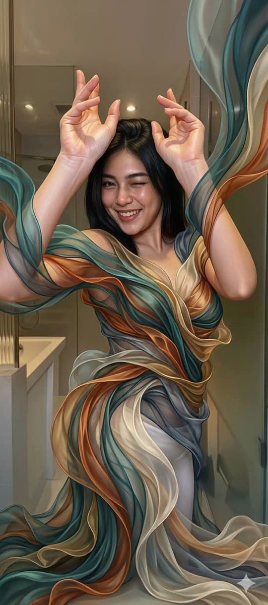Neo-Organic Textile Portrait Illustration — output