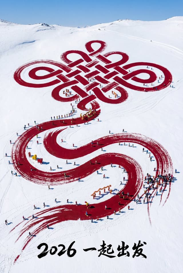 Social Media Post - Chinese Knot Land Art Aerial Photography Prompt — output