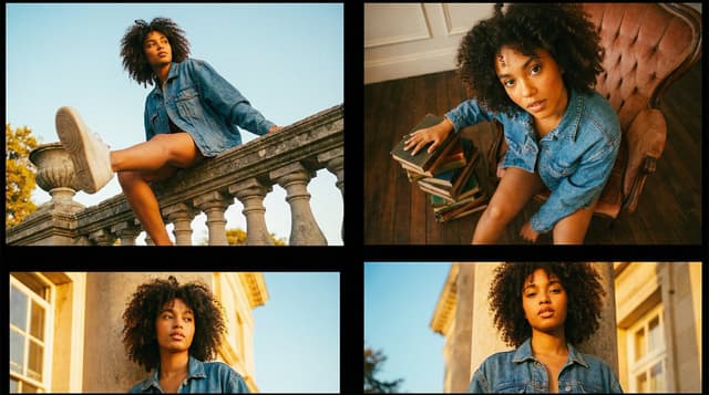 Product Marketing - Editorial Fashion Portrait Series Grid Template — output