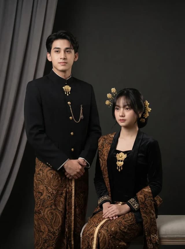 Profile / Avatar - Traditional Javanese Couple Studio Portrait — output