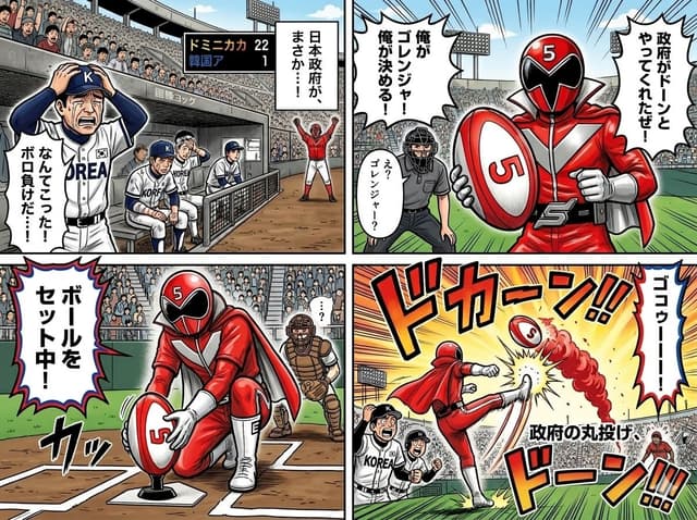 Comic / Storyboard - Four-Panel Manga with Sentai and Rugby — output