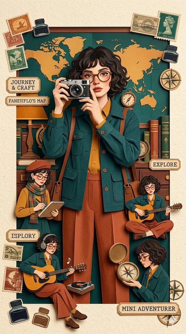Travel Papercraft Illustration — output