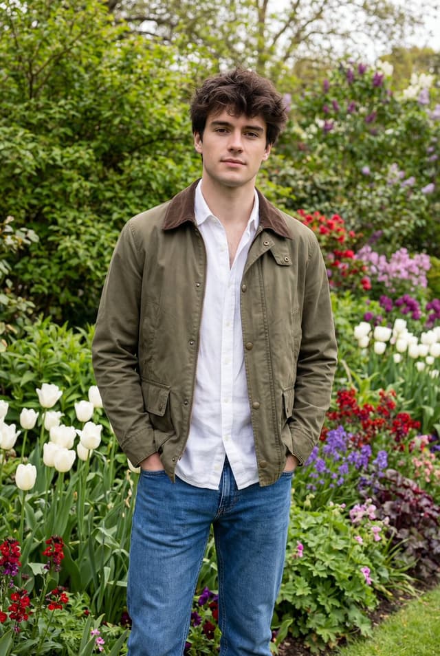 Natural Editorial Portrait of a Man in a Garden — output