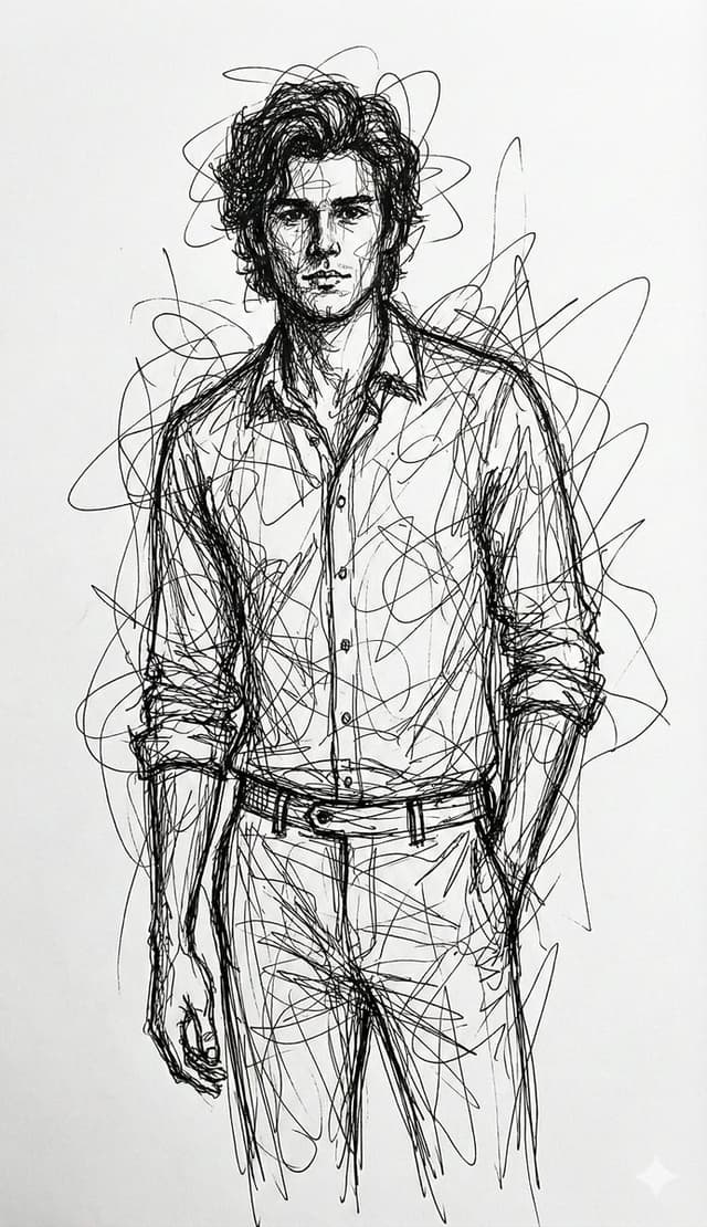Profile / Avatar - Abstract Chaotic Scribble Art Prompt — output