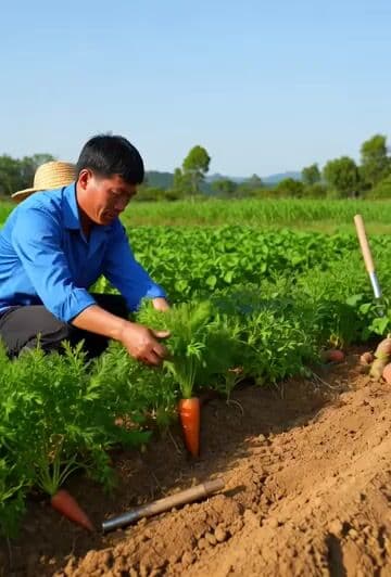 Field harvesting vegetables — cover