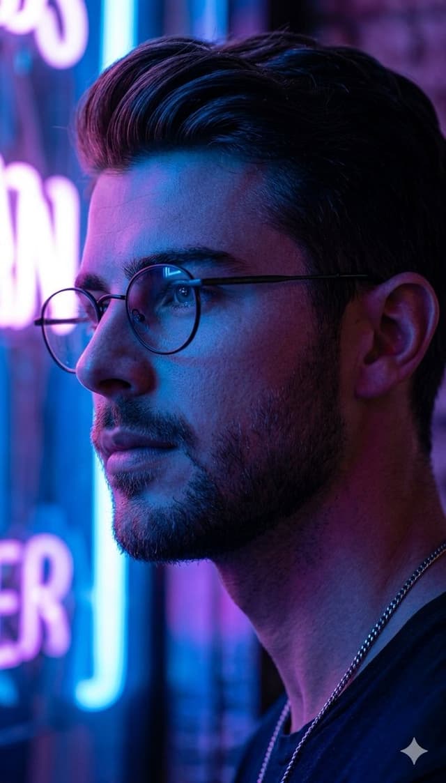 Profile / Avatar - Cyberpunk Portrait with Neon Lighting — output