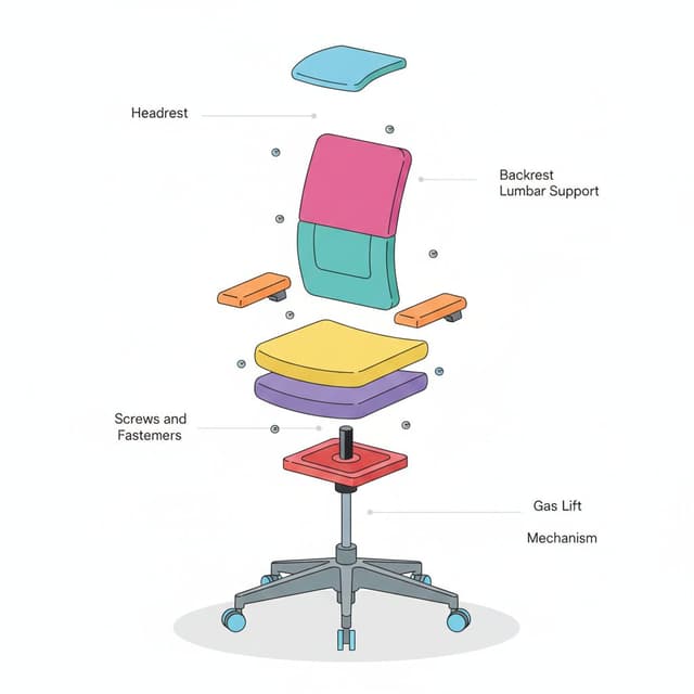 Infographic / Edu Visual - Minimalist Exploded View Industrial Design Diagram — output