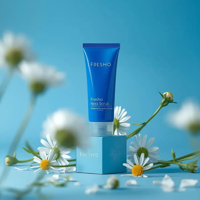 E-commerce Main Image - Ultra-Realistic Skincare Product Photography Prompt (Cobalt Blue) — output