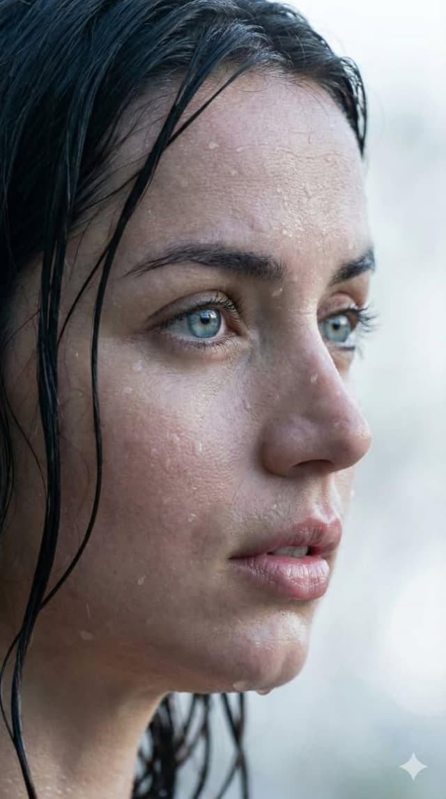 Profile / Avatar - Extreme Wet Close-up Portrait with Reference Image — output