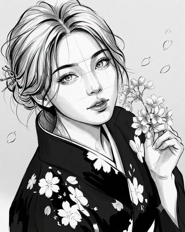 Product Marketing - Monochrome Ink Fashion Illustration — output