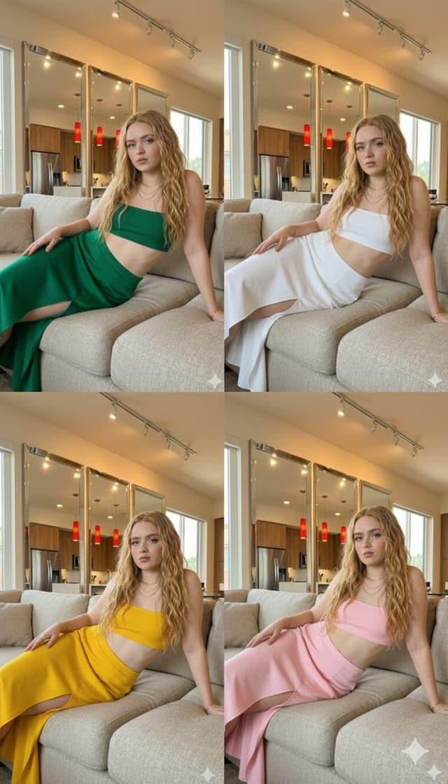 Multi-Celebrity Clone Fashion Collage Scenarios — output