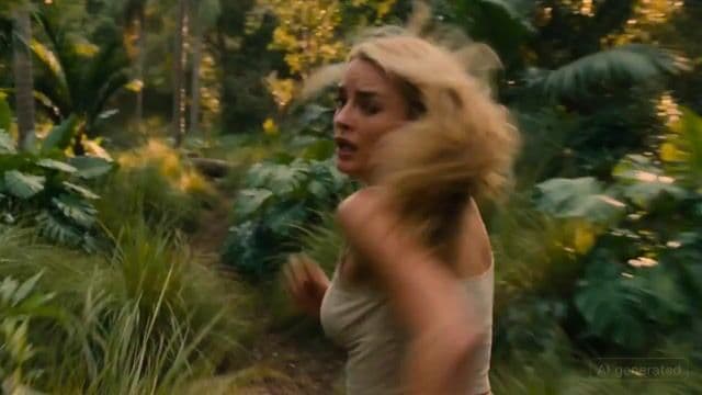 Running Woman Chased by a Lion — cover