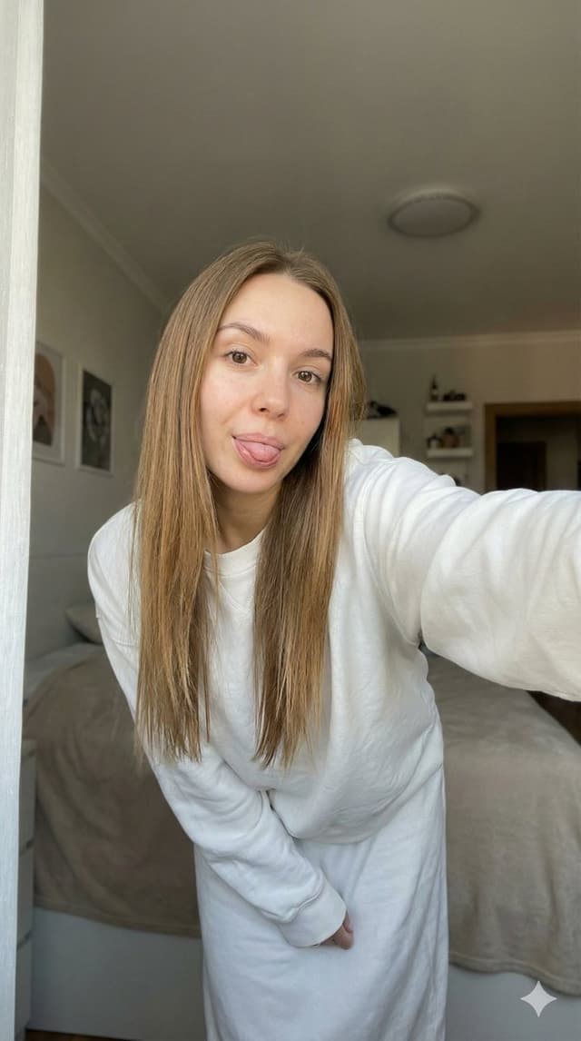 Profile / Avatar - Candid Smartphone Selfie with Playful Expression — output