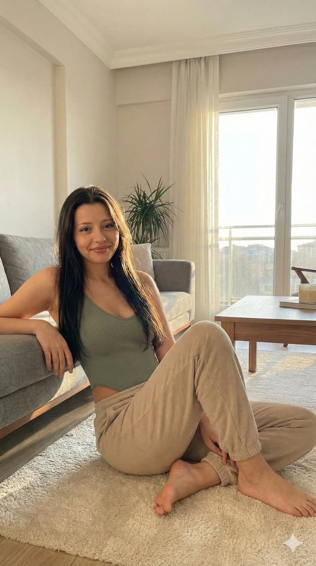 Candid Portrait in Sunlit Minimalist Apartment — output