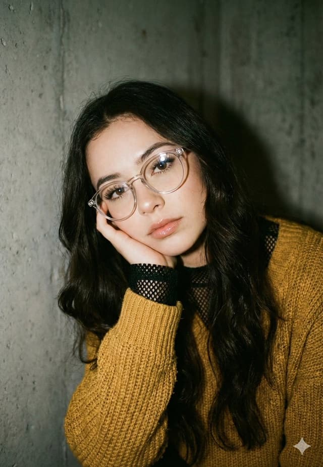 Mustard Sweater Aesthetic Portrait Prompt — output