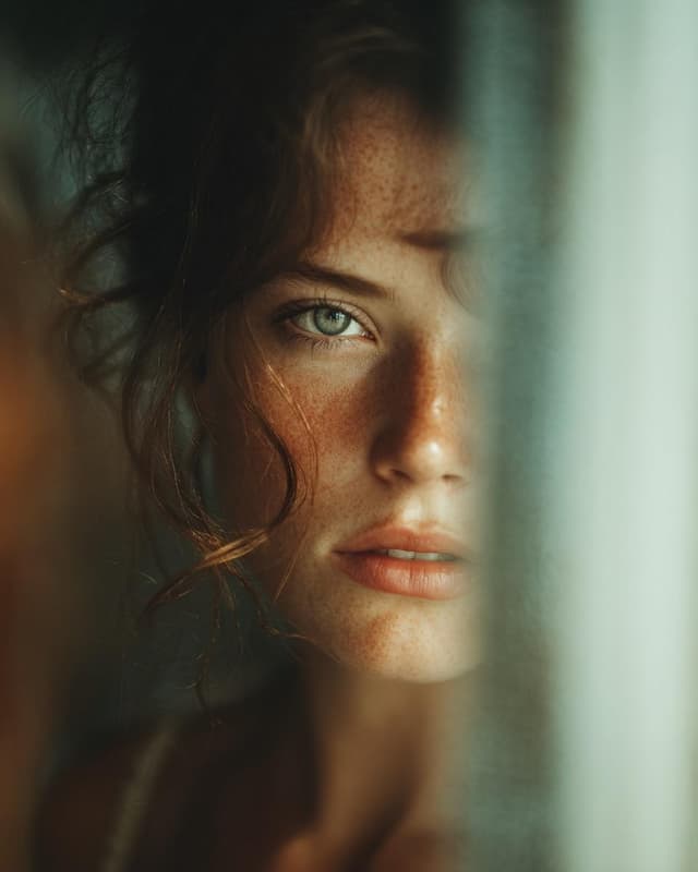 Woman's Reflection Only in Mirror — output
