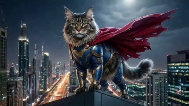 Photorealistic Superhero Cat Prompt — cover