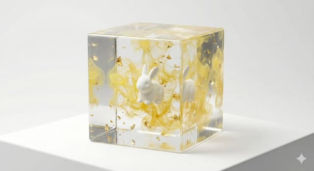 Epoxy Resin Art Cube Generation — output