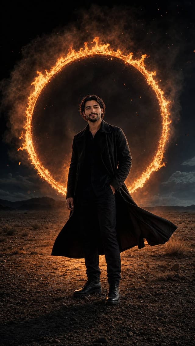 YouTube Thumbnail - Cinematic Desert Ring of Fire Album Cover — output