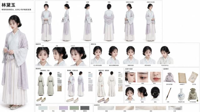 Comic / Storyboard - Lin Daiyu Character Concept Design Board — output