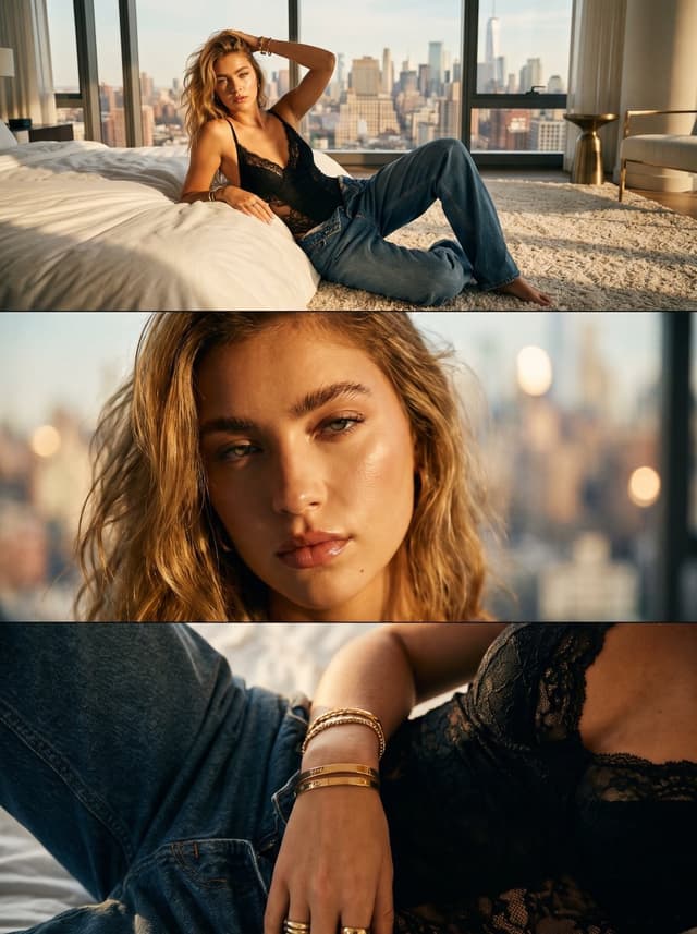 Social Media Post - Clean-Girl Editorial Fashion Portrait