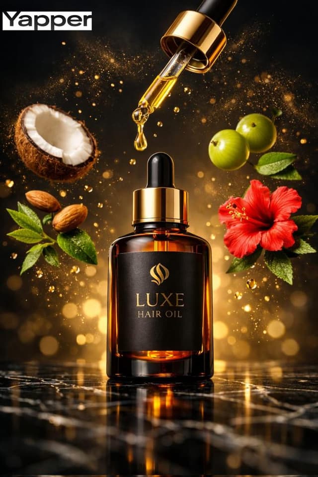 E-commerce Main Image - Ultra-Premium Cinematic Hair Oil Product Photography — output