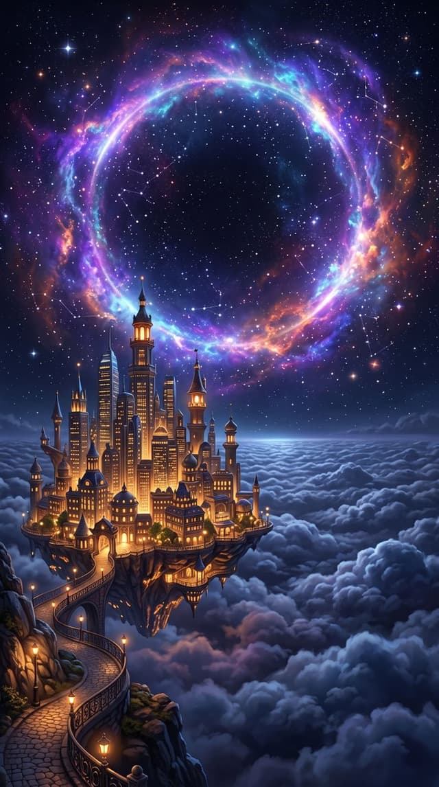 YouTube Thumbnail - Futuristic Metropolis Above the Clouds — output
