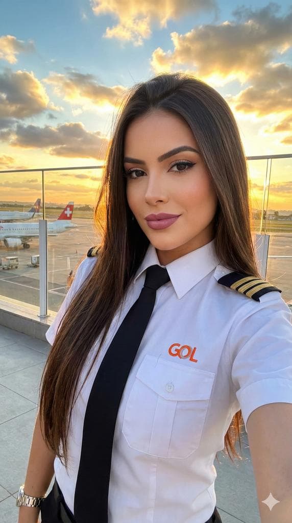 YouTube Thumbnail - Photorealistic Female Pilot Selfie Prompt — output