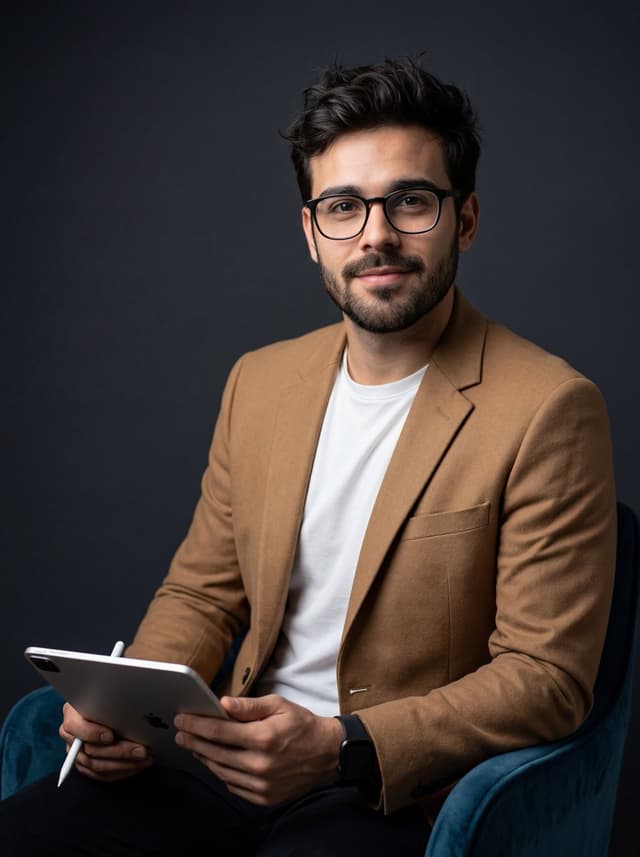 Profile / Avatar - Professional Creative Portrait in Teal Chair — output