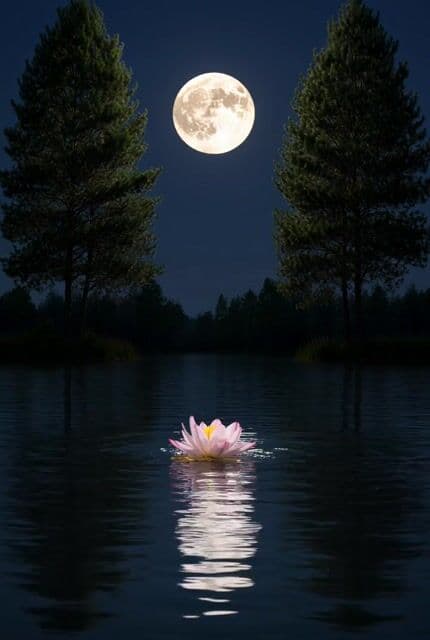 Grok Imagine prompt for a nighttime lake scene — cover