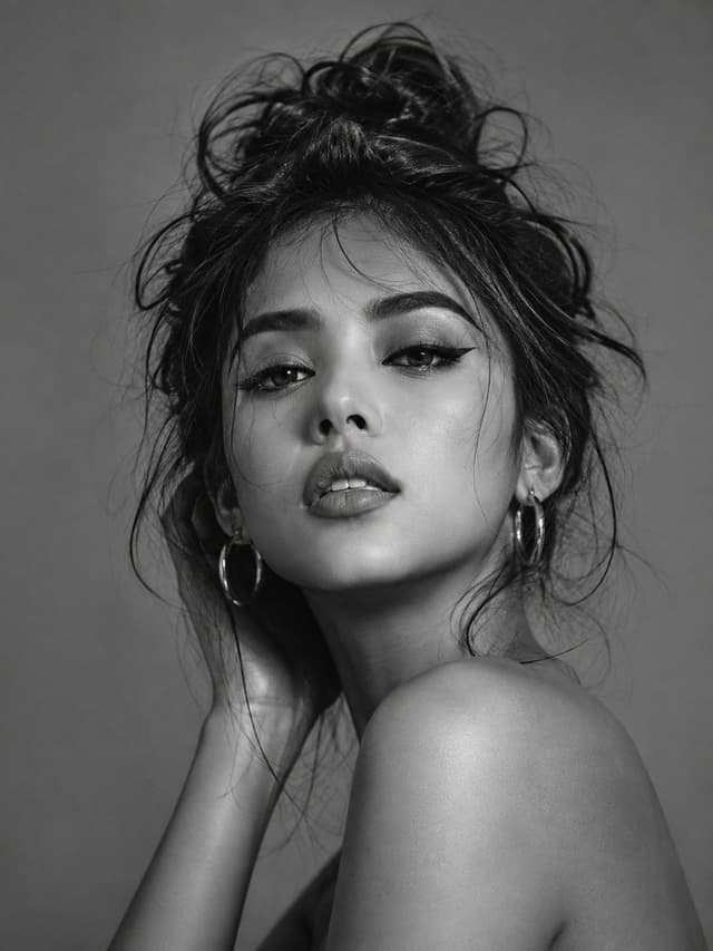 Profile / Avatar - High-Fashion B&W Beauty Portrait — output
