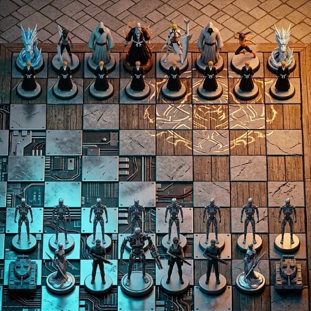 Game Asset - Hyper-Realistic 3D Chess Set for Rivalry Themes — output