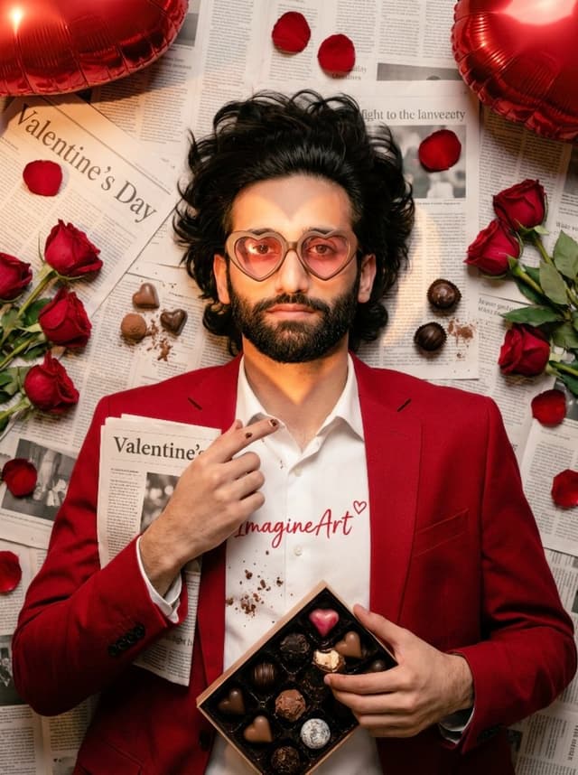 Valentine's Day Chocolate and Roses Editorial Portrait — output