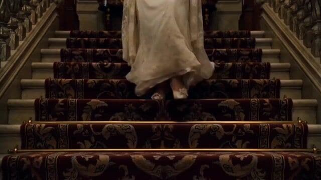 Gothic Mystery Scene: Woman Descends Staircase — cover